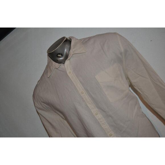 40233 Lucky Brand Hawaiian Style Shirt White Linen Blend Size XL Mens - Picture 1 of 8